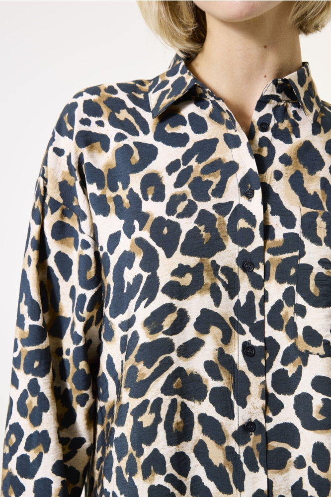 BLOUSE MET PRINT H50034 912 ALMOND